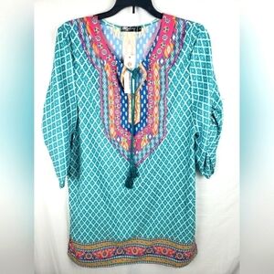 NWT Urban Coco Torquoise Multicolored Dress Sz M